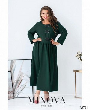 Платье №1860-1-темно-зеленый