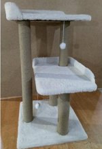 Игровой комплекс для кошки &quot;Бакс&quot; 120см ткань,джут