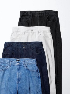UNIQLO - широкие джинсы с прямым силуэтом - 60 LIGHTBLUE