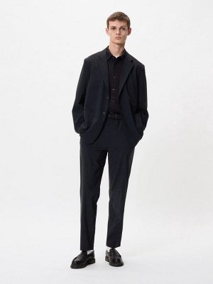 UNIQLO - ультраэластичные мужские брюки увеличенной длины - 09 BLACK