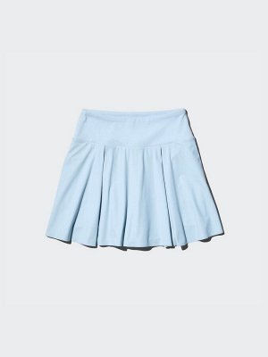 UNIQLO - ультраэластичная спортивная юбка-шорты со складками - 00 WHITE