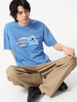 UNIQLO UT - хлопковая футболка унисекс с принтом &quot;Улица сезам&quot; - 64 BLUE