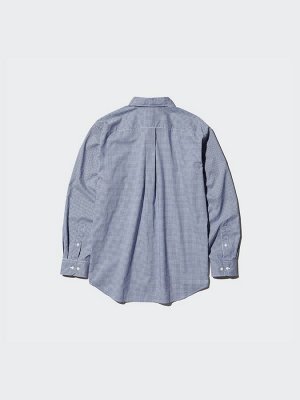 UNIQLO - рубашка из очень тонкого хлопка в клетку - 11 PINK