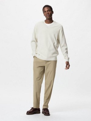 UNIQLO - ультраэластичные мужские брюки увеличенной длины - 32 BEIGE