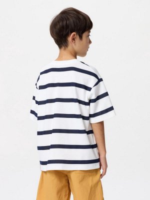 UNIQLO AIRism - полосатая футболка с круглым вырезом - 41 YELLOW