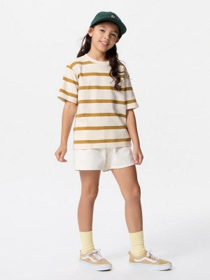 UNIQLO AIRism - полосатая футболка с круглым вырезом - 41 YELLOW