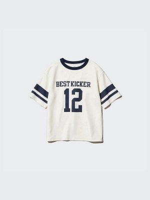 UNIQLO AIRism - хлопковая футболка с дизайном и круглым вырезом - 69 NAVY