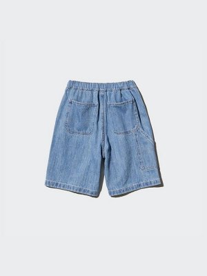 UNIQLO - легкие джинсовые шорты для детей - 64 BLUE