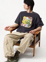 UNIQLO UT - хлопковая футболка унисекс с принтом &quot;Улица сезам&quot; - 08 DARKGRAY
