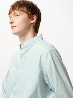 UNIQLO - рубашка из тонкого хлопка в клетку - 50 LIGHTGREEN