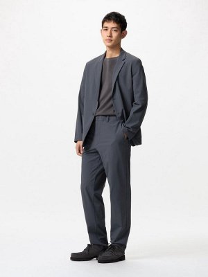 UNIQLO - ультраэластичные мужские брюки увеличенной длины - 08 DARKGRAY