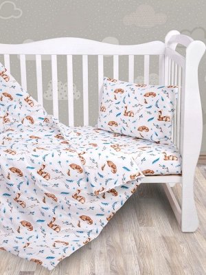 Комплект в кроватку 3 предмета AmaroBaby BABY BOOM Baby deer, белый