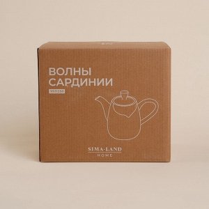 Заварочный чайник SL Home «Волны Сардинии», 1,3 л, 22,5?11?19 см, фарфор, бежевый