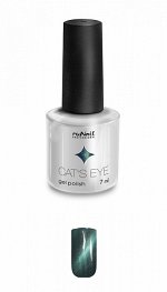 Гель-лак Cat’s eye (серебристый блик, цвет: Гималайская кошка, Himalayan cat)