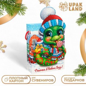 Подарочная новогодняя коробка «Сладкоежка», упаковка, 14x5.5x19 см