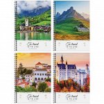 Тетрадь 120л., А5, клетка на гребне ArtSpace &quot;Путешествия. To travel is to live&quot;, гл. лам., тв.обл.