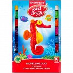 Пластилин ArtBerry классический, 16 цветов, 288г, со стеком, с алоэ вера, картон