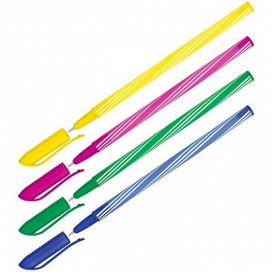Ручка шариковая "Spiny" синяя, 0,7мм, корпус ассорти, штрихкод