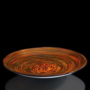 Блюдо интерьерное "Milan Glass", оранжевая, 48 ? 48 см