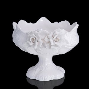 Ваза для фруктов White Rose, белая, 22 ? 22 ? 30 см