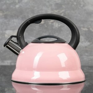 Чайник со свистком 2,8 л "Рио", розовый