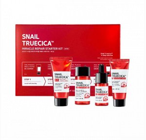 Набор миниатюр с муцином улитки SOME BY MI Snail Truecica Miracle Repair Starter KIT (гель для умывания, тонер, сыворотка, крем) 1/50