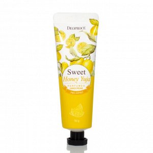 DEOPROCE Парфюмированный крем для рук с экстрактом цитрона SWEET HONEY YUJA PERFUMED HANDCREAM, Южная Корея, 50г