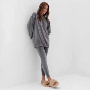 Костюм женский (свитшот, леггинсы) KAFTAN Plushy, серый