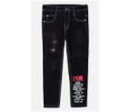 Брюки текстильные джинсовые утепленные для мальчиков