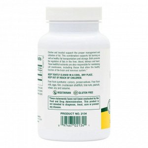 Холин и Инозитол Nature's Plus Choline & Inositol 500/500мг - 60 таб.