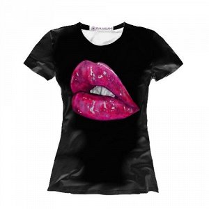 3D футболка "Lips on black" Eva Milani