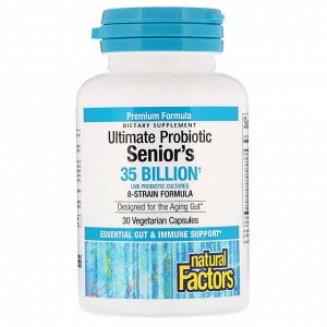 Natural Factors, Ultimate Probiotic, Senior&#x27 - s, 35 Billion CFU, 30 Vegetarian Capsules