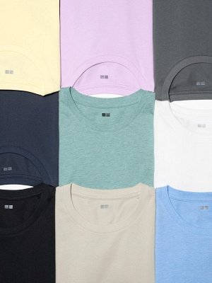 UNIQLO - мужская футболка из хлопка SUPIMA с круглым вырезом - 62 BLUE