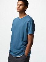 UNIQLO - мужская футболка из хлопка SUPIMA с круглым вырезом - 65 BLUE
