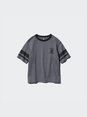 UNIQLO AIRism - хлопковая футболка с круглым вырезом - 07 GRAY