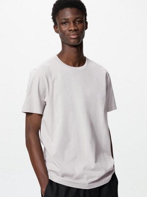 UNIQLO - мужская футболка из хлопка SUPIMA с круглым вырезом - 02 LIGHTGRAY