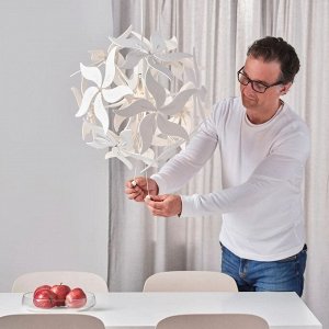 RAMSELE, Подвесной светильник, цветок/белый, 43 см