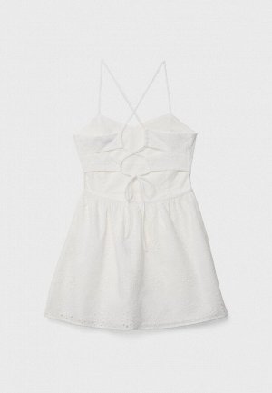 Платье Короткое платье с вышивкой и крестом на спине (Kurzes Kleid mit Stickerei und ?berkreuztem R?cken) Короткое платье с вырезом в форме сердца, узкими перекрещенными бретелями сзади и бантом. Откр