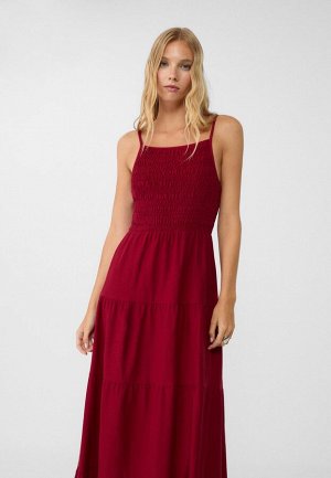 Платье Длинное струящееся платье на бретелях. (Langes, flie?endes Kleid mit Tr?gern) Длинное струящееся платье с креповым квадратным вырезом и узкими регулируемыми бретелями.