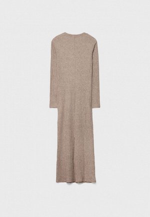 Платье трикотажное платье миди (Midi-Strickkleid) Облегающее платье миди с круглым вырезом и длинными рукавами. Низ с разрезом сзади.