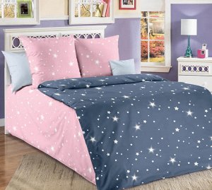Комплект постельного белья в детскую кроватку, бязь "Люкс" (Звездное небо)