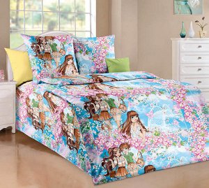 Комплект постельного белья 1,5-спальный, бязь "Люкс", детская расцветка (Мечты)