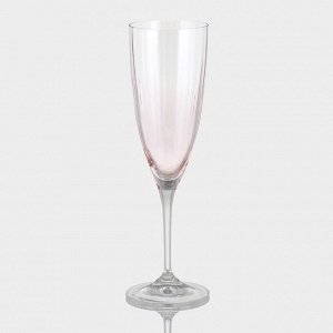 Набор бокалов для шампанского из хрустального стекла Bohemia Crystal «Кейт», 220 мл, 6 шт.