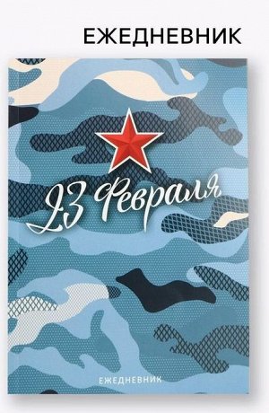 Ежедневник А5, 64 листа, недатированный, в точку А5, 64 л «С 23 февраля»