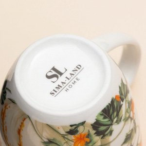 Кружка SL Home Фете дэ ла мойсон, 400 мл, 9?10 см, фарфор, белая