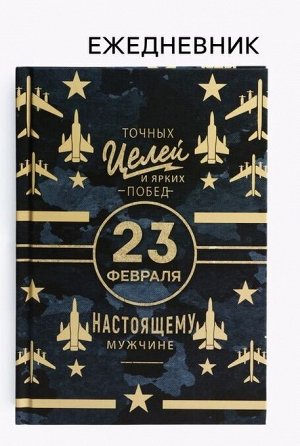 Ежедневник А5, 80 листов, недатированный, в твердой обложке «23 февраля»