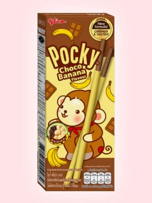 Палочки бисквитные в шоколаде со вкусом банана Pocky Choco Banana 25 гр