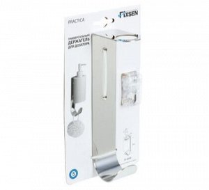 Держатель для дозатора универсальный с крючком, хром, Fixsen Practica FX-800B