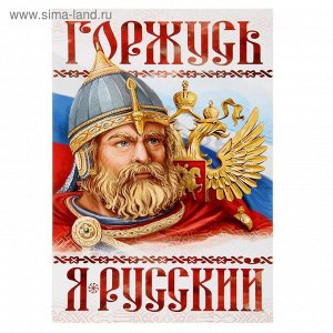 Плакат А4 "Я русский. Богатырь", картон