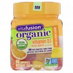 VitaFusion, Organic Vitamin D3, Citrus &amp; Berry, 50 mcg (2000 IU), 90 Gummies